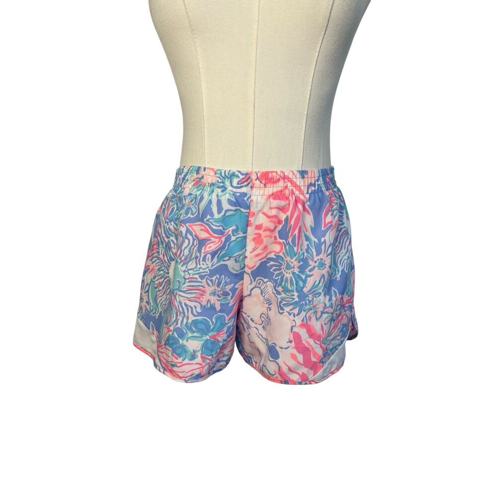 Lilly Pulitzer Luxletic Shorts Womens Extra Small Pink Lined Lightweight Workout